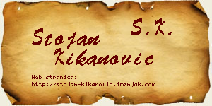 Stojan Kikanović vizit kartica